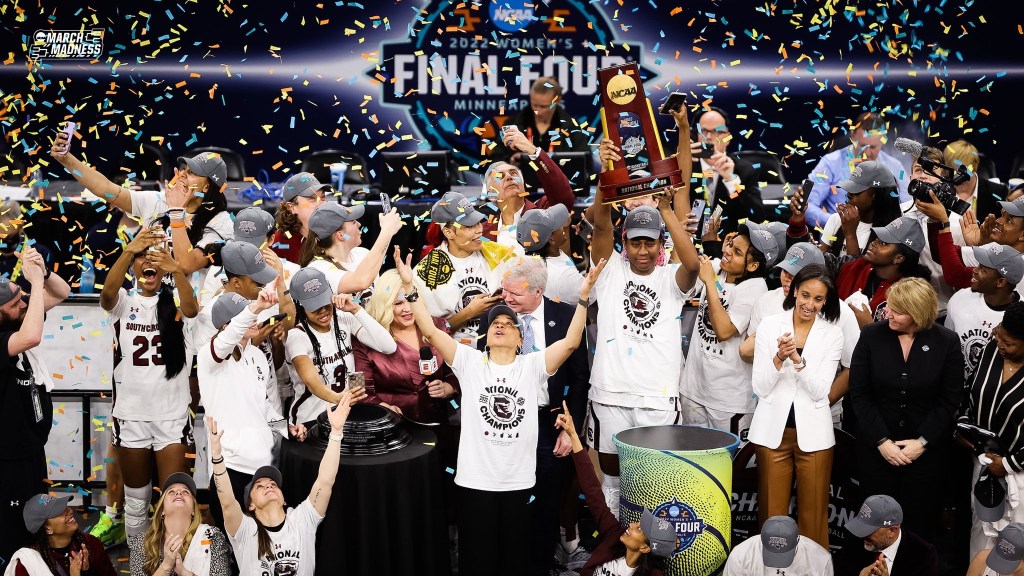 South Carolina Gamecocks defeat UConn Huskies 64-49 to win National&nbsp;Championship.